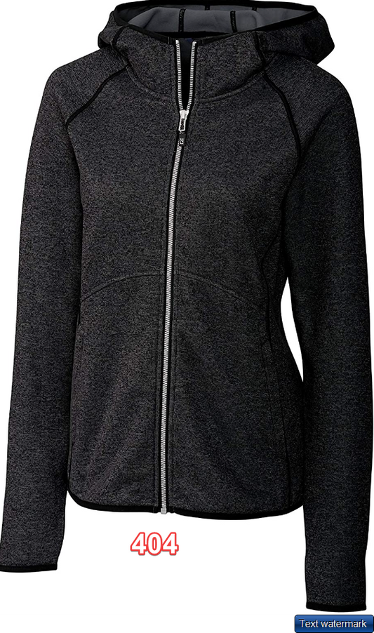 Cutter & Buck womens Hooded Full Zip Fleece Women Jacket, Grey, Large US
