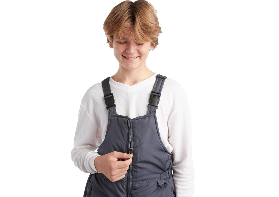 Cherokee Kids’ Snow Bib-Boys and Girls Insulated Ski Pants Overalls (4-18), Gray