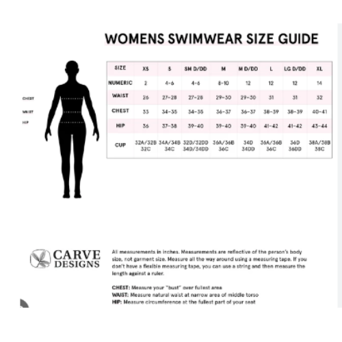 Carve Designs Women's Standard Sonny Compression One Piece, Electric Coral SMALL