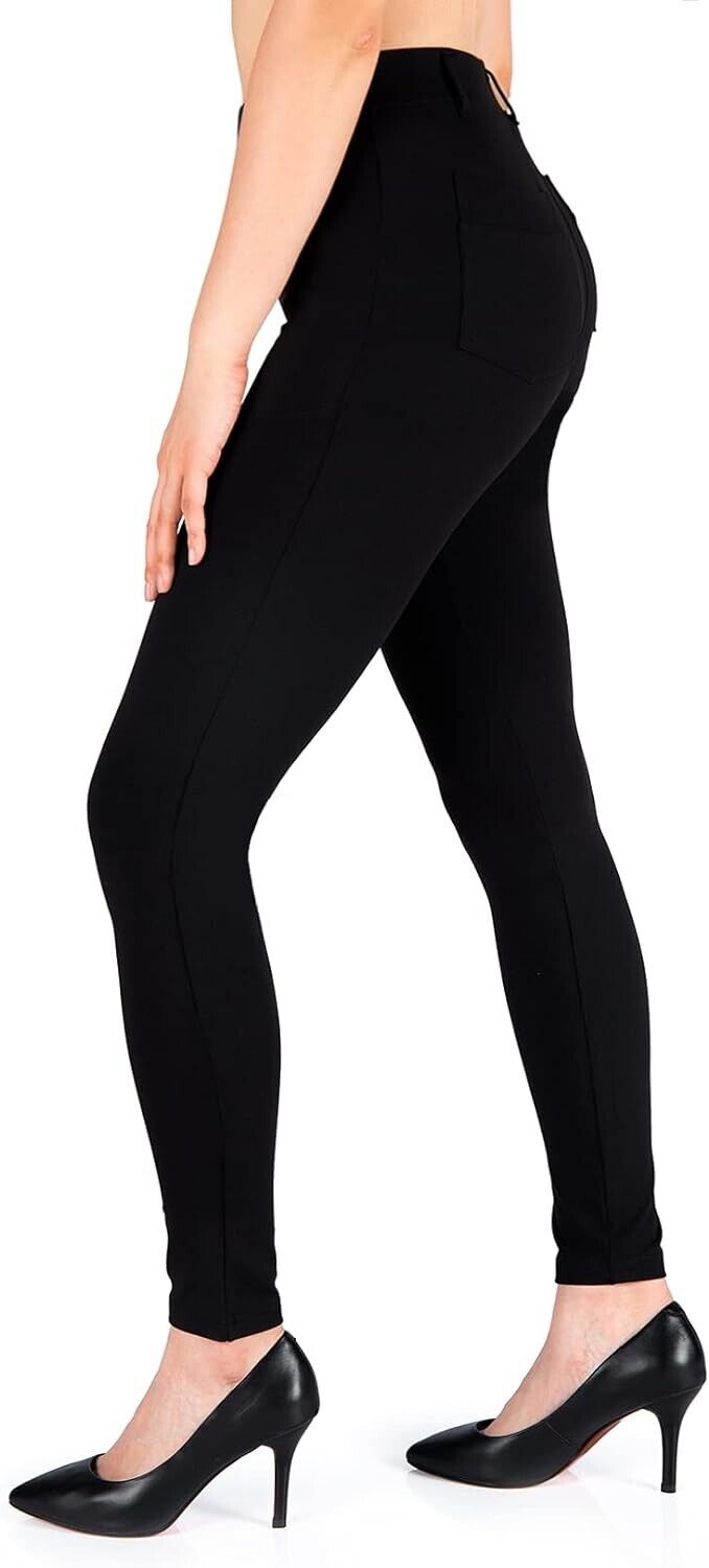 Yogipace, Belt Loops, Women's Yoga Pants Skinny, Large/28", Skinny Work Leggings