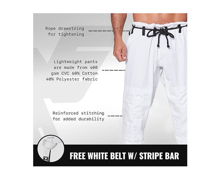 Elite Sports BJJ GI for Men IBJJF Kimono BJJ Jiu Jitsu GI W/Preshrunk Fabric, A0