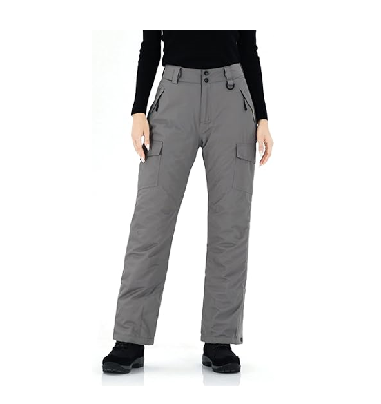 WULFUL Women Insulated Ski Waterproof Winter Snowboarding Skiing Cargo Pants XXL