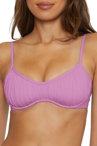 Becca by Rebecca Virtue Women Standard Color Code Underwire Shirred Bikini Top L