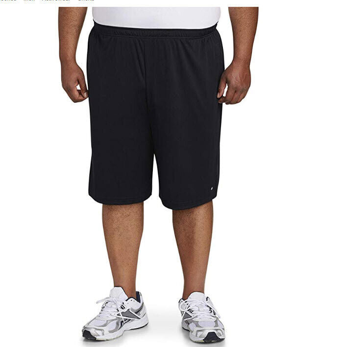 Essentials Men's Big & Tall 2-Pack Performance Shorts, Black, 2X ~B16