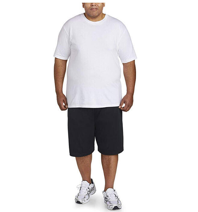 Essentials Men's Big & Tall 2-Pack Performance Shorts, Black, 2X ~B16