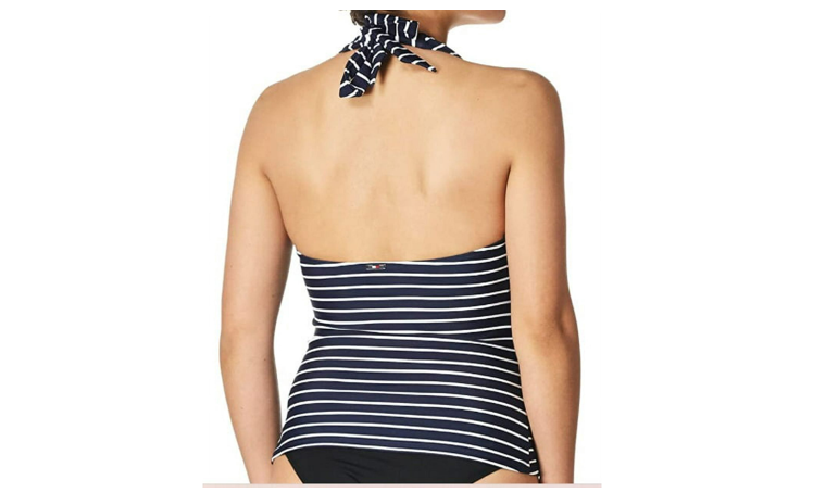 Tommy Hilfiger Women's Standard Iconic One Piece Swimsuit, Deep Navy, Small
