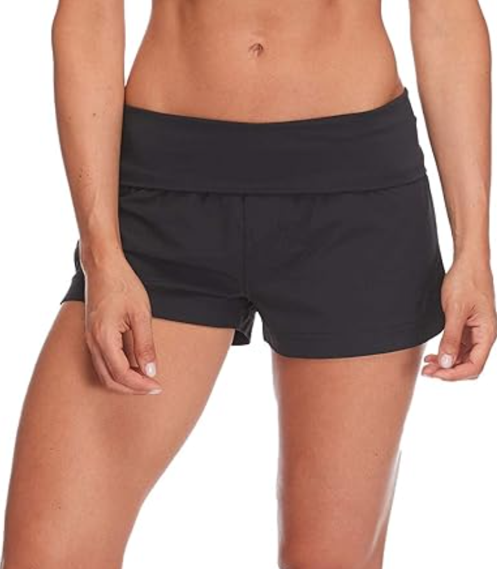 Body Glove Women Standard Smoothies Seaside Solid 2" Vapor Boardshort, Black, XL
