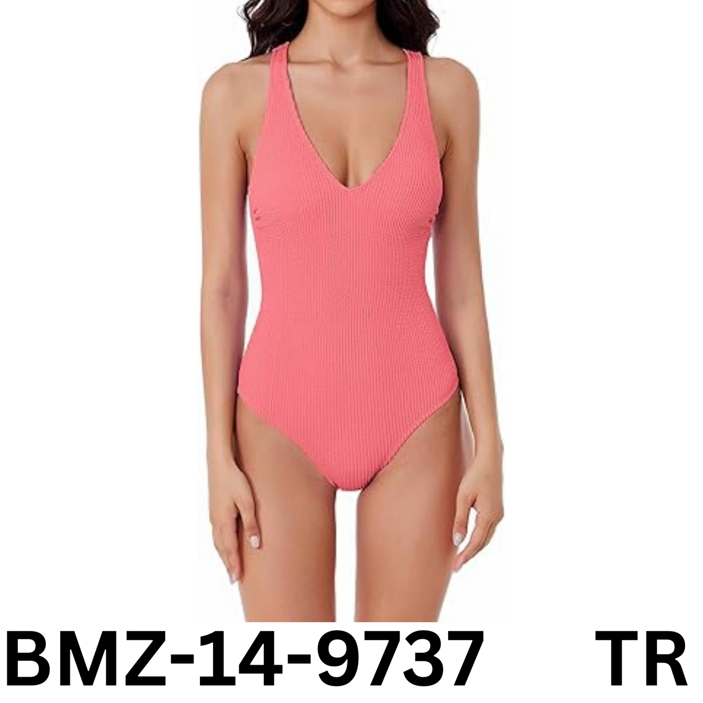 BCA By Rebecca Virtue Women's Standard Madilynn Texture One Piece Swimsuit, M