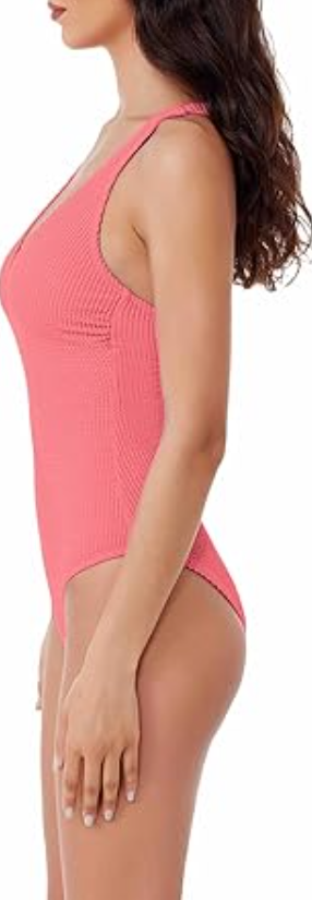 BCA By Rebecca Virtue Women's Standard Madilynn Texture One Piece Swimsuit, M