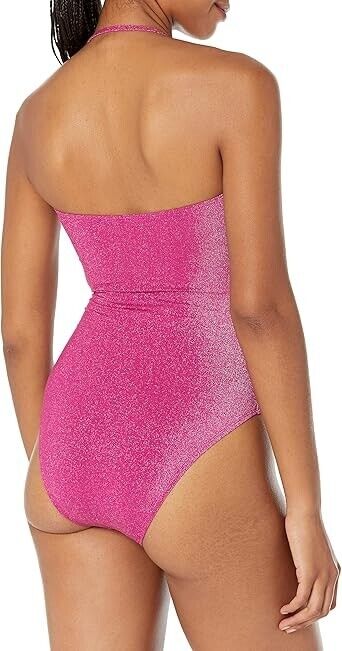 BCBGeneration Women's Standard 1pc Swimsuit Knot Front Cut Out Bathing Suit, M