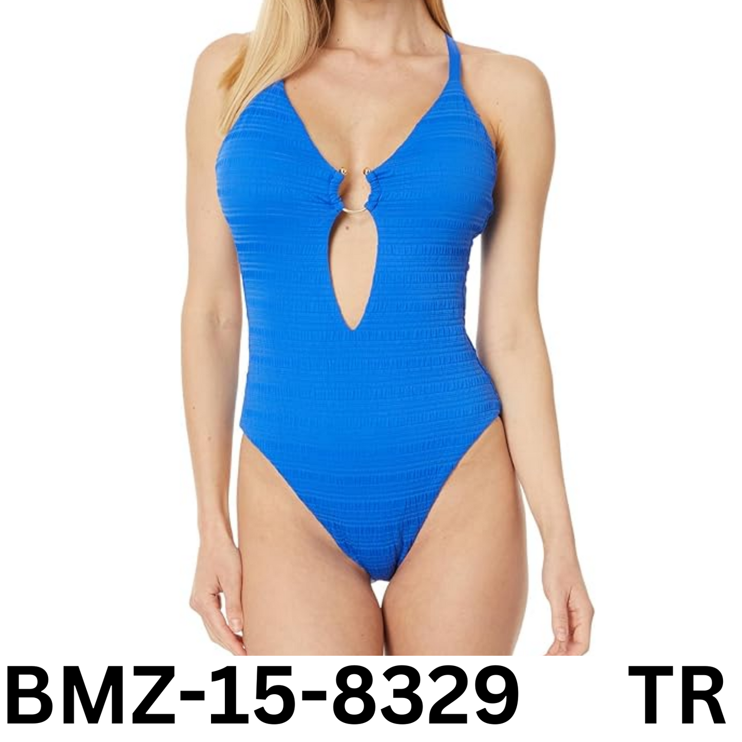 Becca by Rebecca Virtue Women's Standard Coast 1 Piece Swimsuit, Plunge Neck, S