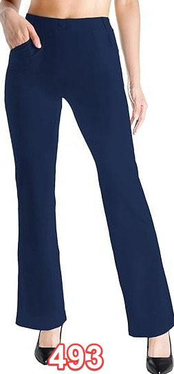 Yogipace, Belt Loops, Women's Dress Yoga Work Pants Navy Blue XLT (35 INS)