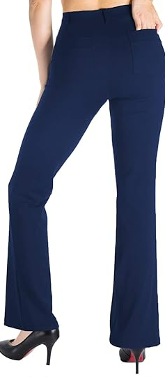 Yogipace, Belt Loops, Women's Dress Yoga Work Pants Navy Blue XLT (35 INS)