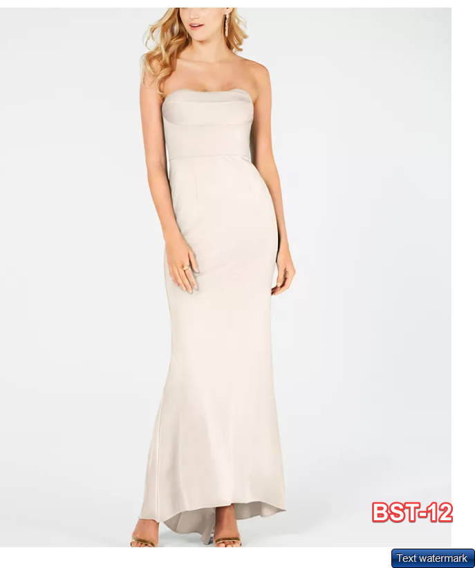 Adrianna Papell Lola Strapless Gown, Women's Dress Size 16, Ivory NEW $220