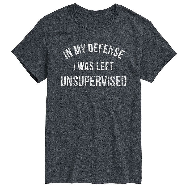 Big & Tall In My Defense Tee, Gray, Size 4XL