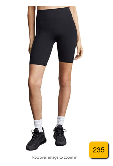 Bandier x All Access Center Stage Pocket Biker Short, Black, S