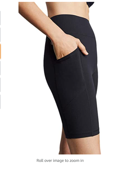 Bandier x All Access Center Stage Pocket Biker Short, Black, S