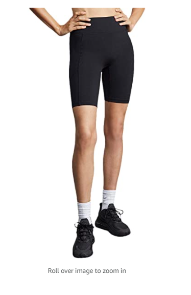 Bandier x All Access Center Stage Pocket Biker Short, Black, S