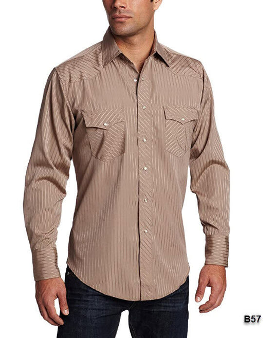 Wrangler Men's Sport Western Dark Tan Large ~B57