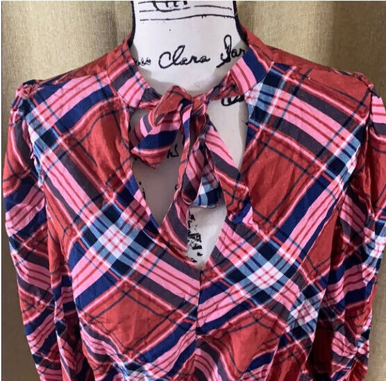 Ella Moon Red Navy Top ~ NWT ~ B56