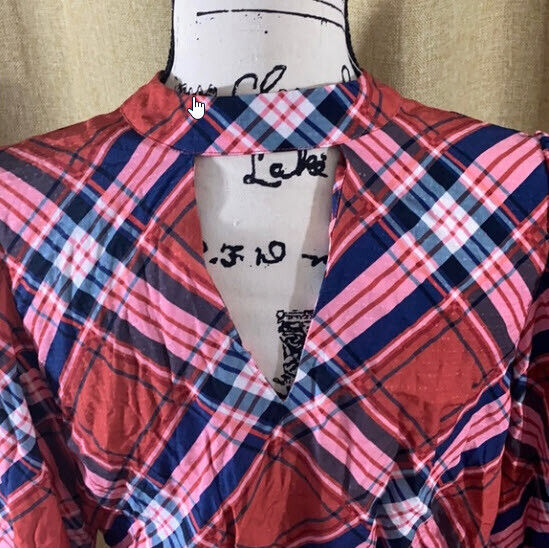 Ella Moon Red Navy Top ~ NWT ~ B56
