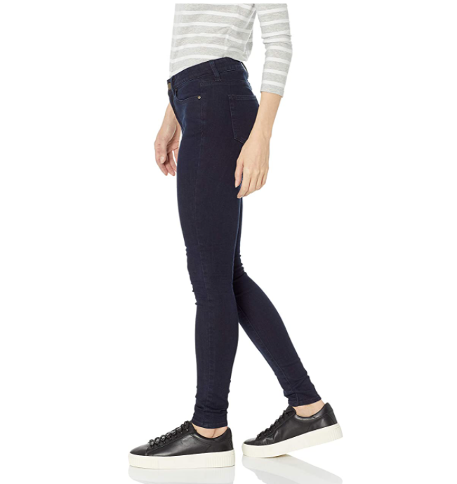 Brand - Daily Ritual Women's Mid-Rise Skinny Jean, Indigo Blue Overdyed, 28 (6)
