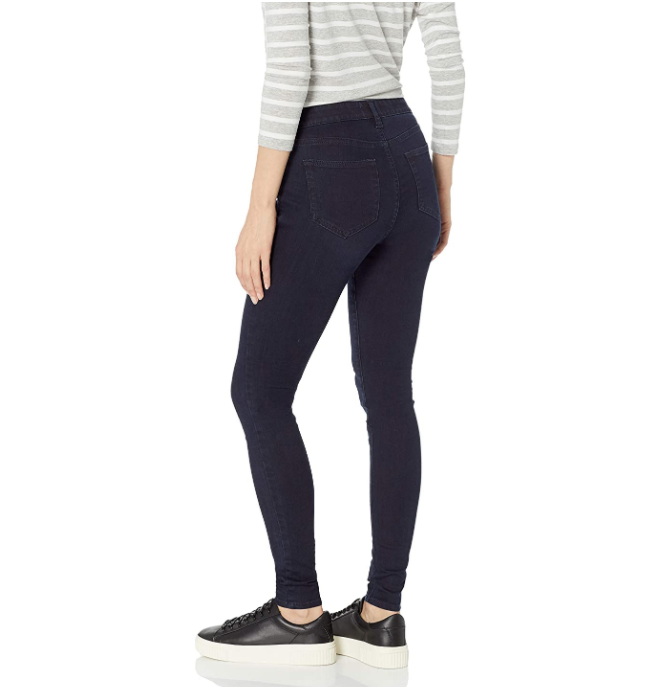 Brand - Daily Ritual Women's Mid-Rise Skinny Jean, Indigo Blue Overdyed, 28 (6)