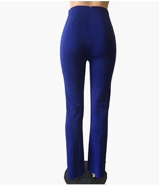 Women's Stretchy High Waisted Wide Leg Button-Down Pants Sailor Bell Flare Pants