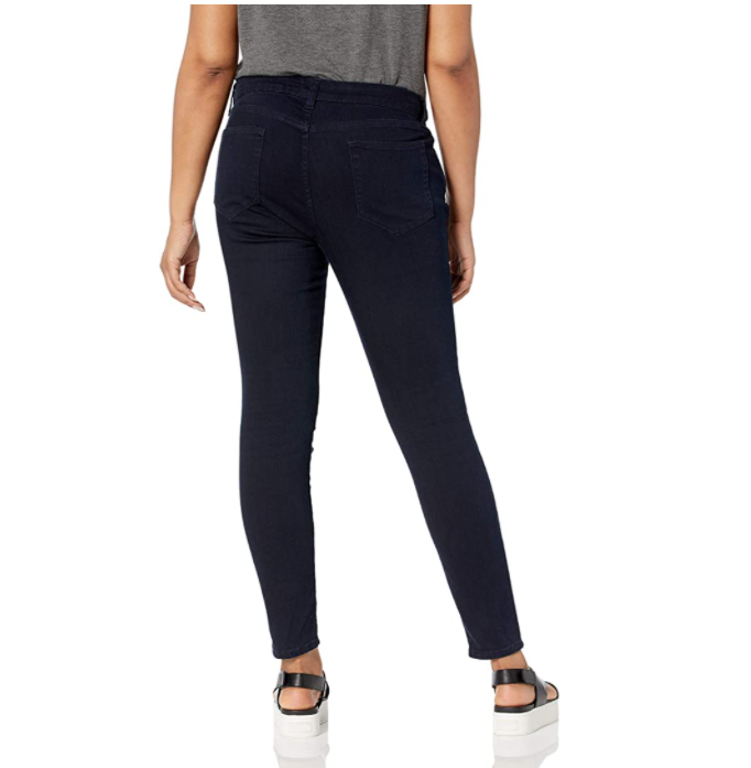 Brand - Daily Ritual Women's Mid-Rise Skinny Jean, Indigo Blue Overdyed, 28 (6)