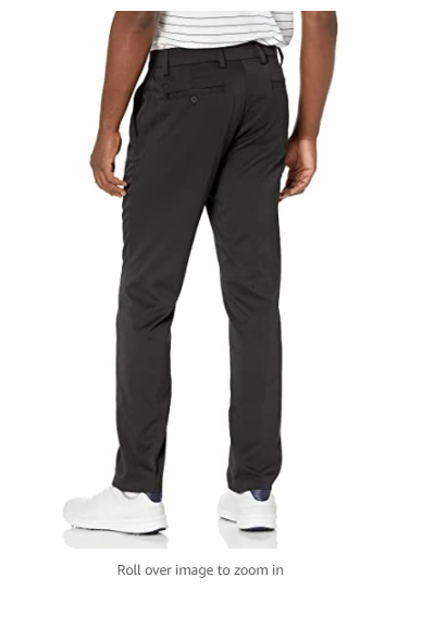 Essentials Men's Classic-Fit Stretch Golf Pant, Black, 30W x 32L