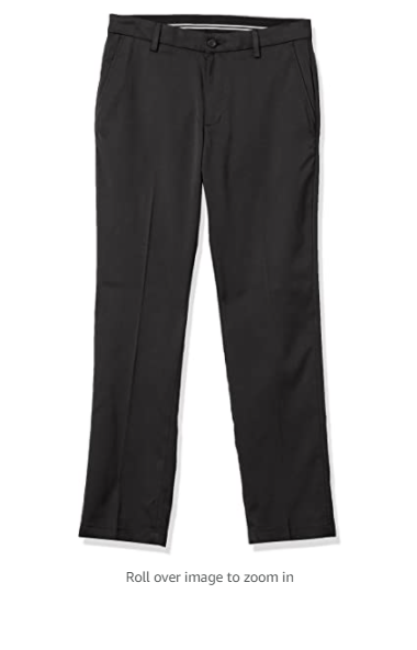 Essentials Men's Classic-Fit Stretch Golf Pant, Black, 30W x 32L