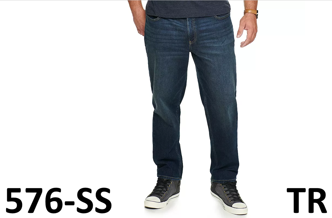 Big & Tall Sonoma Goods For Life® Straight-Leg Flexwear Jeans Rinse Wash 40Wx36L