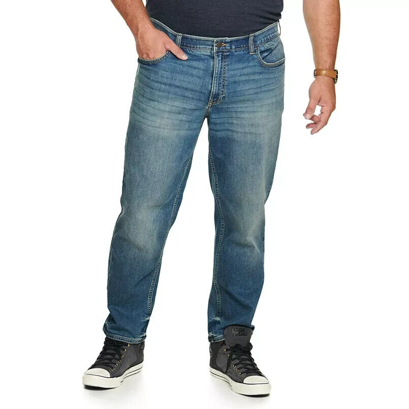 Big & Tall Sonoma Goods For Life Straight-Leg Flexwear Jeans Medium Wash 48Wx32L