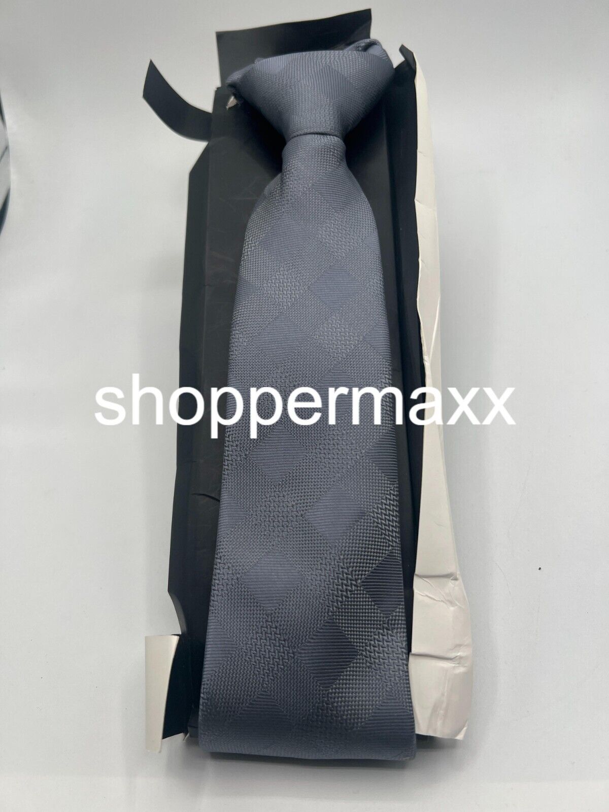 Van Heusen Men's Permanent Knot Tie Slim Shape, Grey, One Size