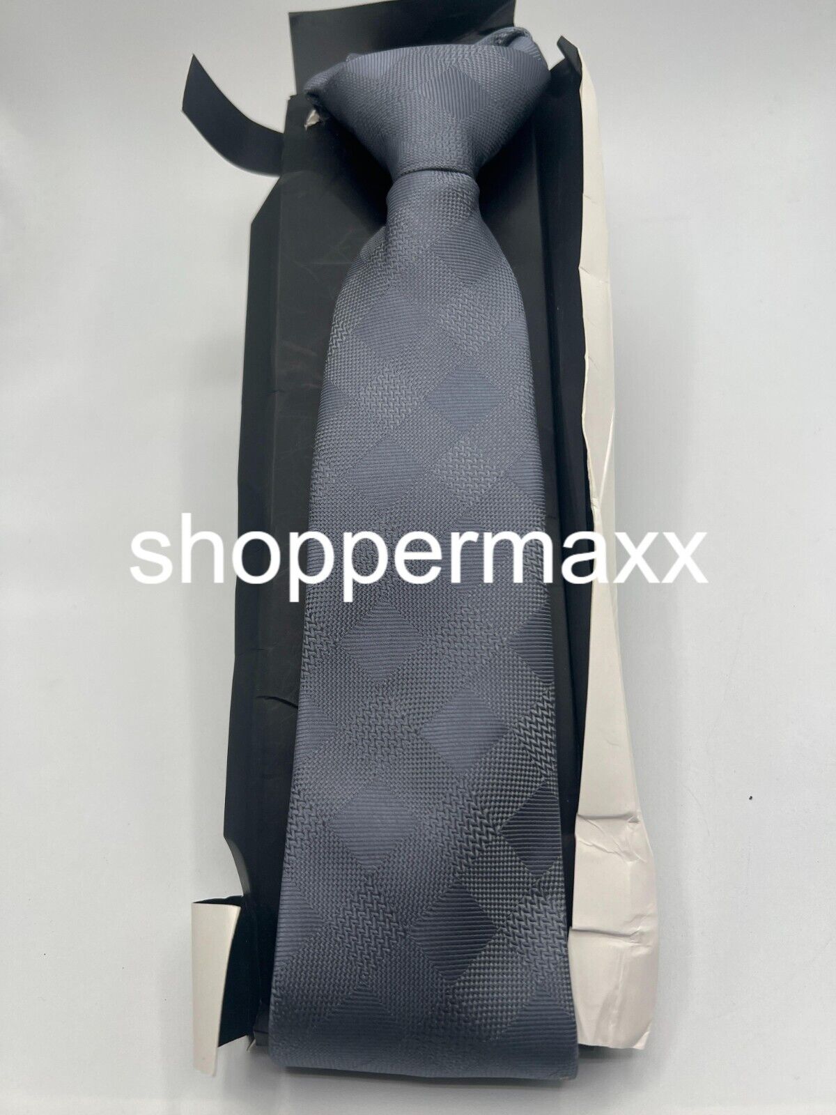 Van Heusen Men's Permanent Knot Tie Slim Shape, Grey, One Size