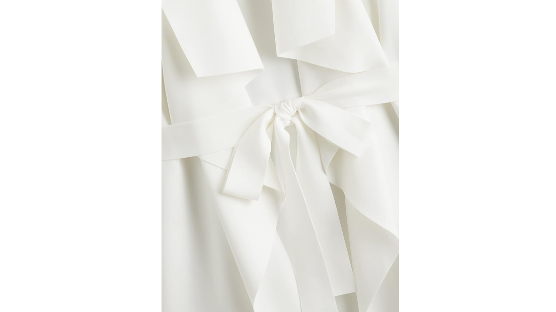 Verdusa Women Waterfall Collar Sleeveless Belted Jacket Coat Blazer Vest White M