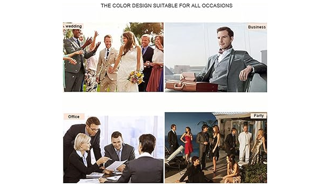 WEHILION Linen Suits for Men Casual Wedding Suits Men 2 Piece Suits, Beige, XL
