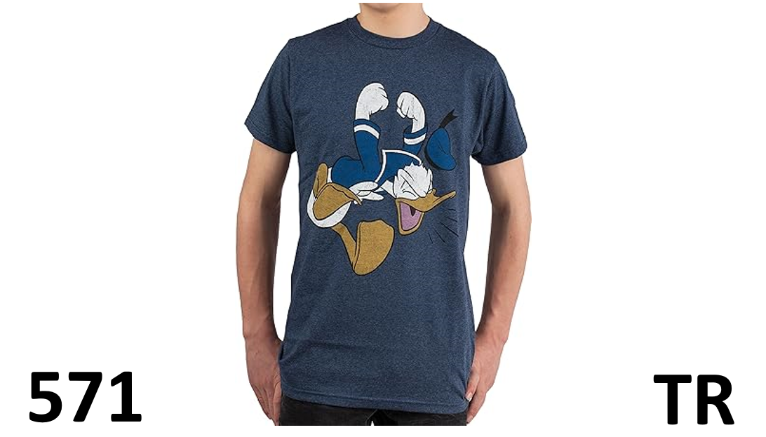 Disney mens Disney Men's Full Size Donald Duck Tantrum T-shirt T Shirt, Navy, S
