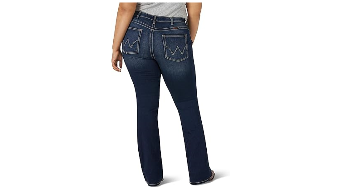 Wrangler Women Q-Baby Mid Rise Boot Cut Ultimate Riding Jean, Dark Wash, 20WX32L