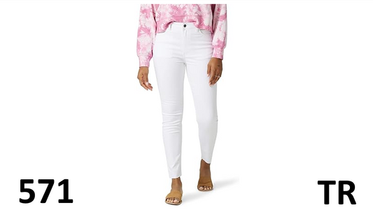 Wrangler Women's High Rise Unforgettable Skinny Jeans, Bright White, 14