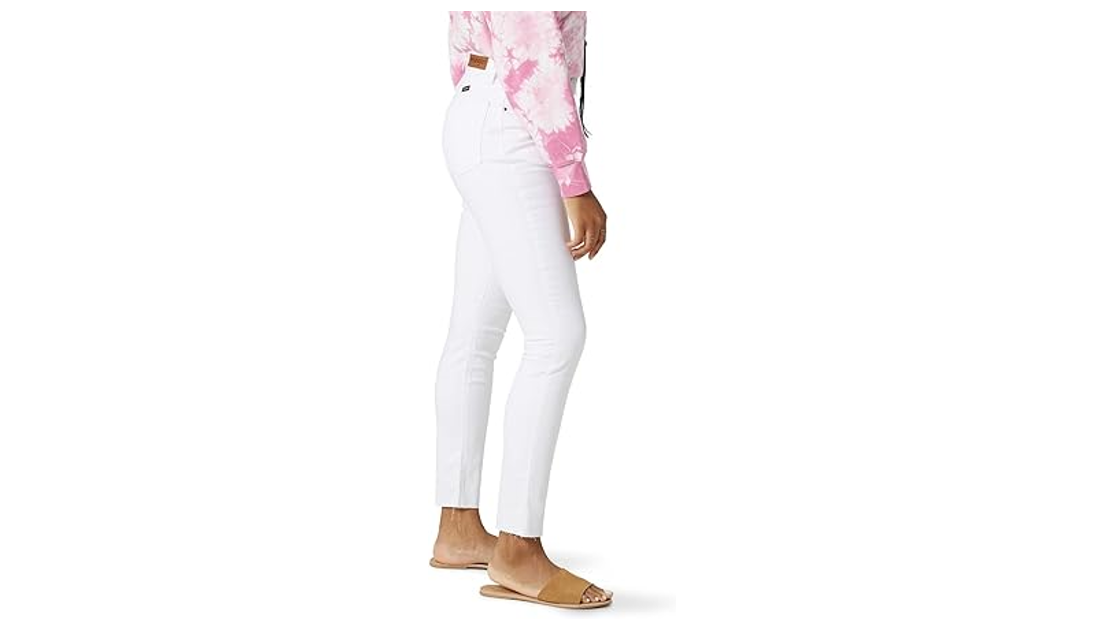 Wrangler Women's High Rise Unforgettable Skinny Jeans, Bright White, 14