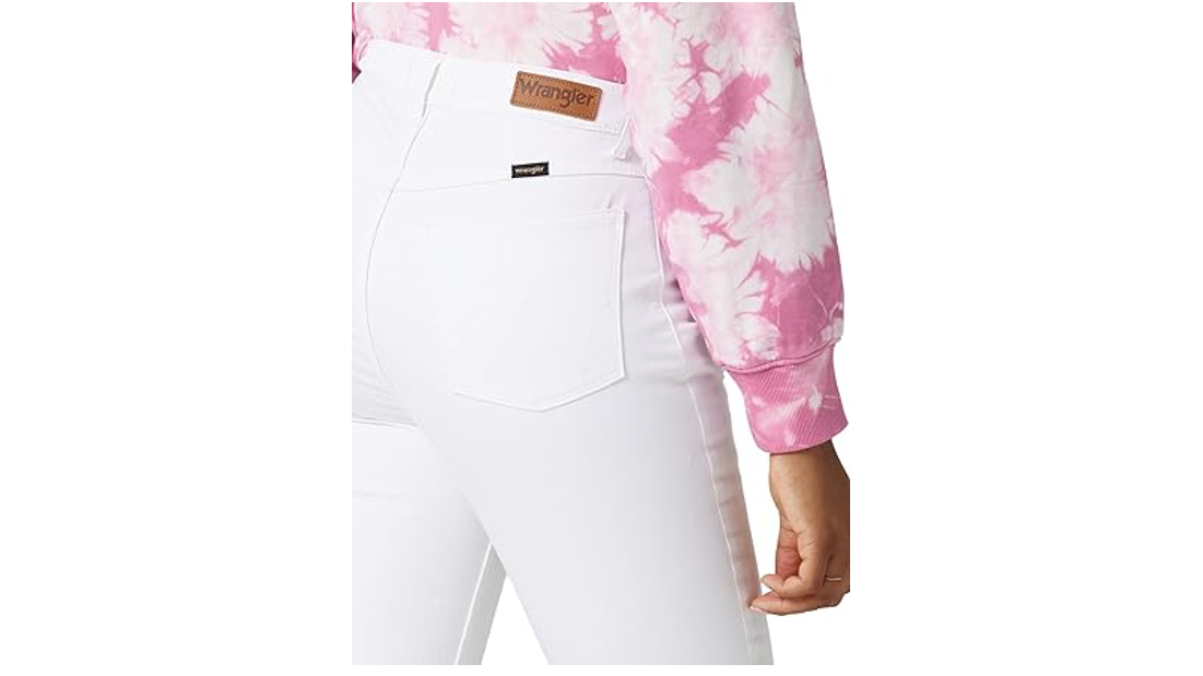 Wrangler Women's High Rise Unforgettable Skinny Jeans, Bright White, 14