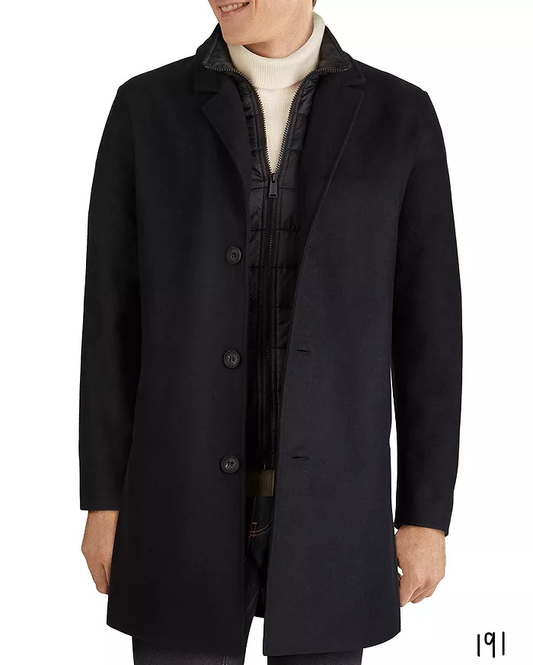 Cole Haan Layered Look Jacket , MARINE XXL . MSRP $398