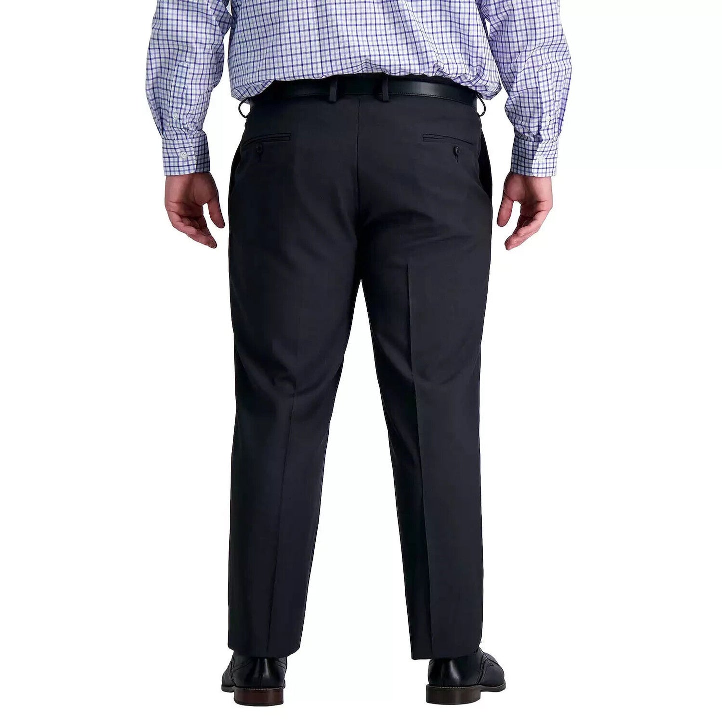 Big & Tall Haggar Premium Comfort Straight-Fit Flat-Front Dress Pant Black 38x30