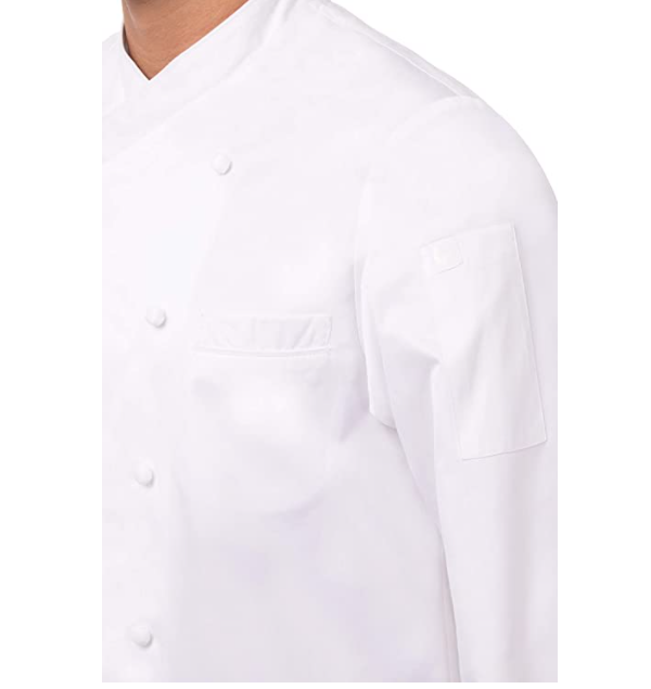 Chef Works Men's Premium Cotton Chef Coat, White, 44