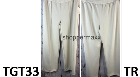 Women's High-Rise Full Jogger Knit Pants - A New Day, Color- Cream, Size- Large