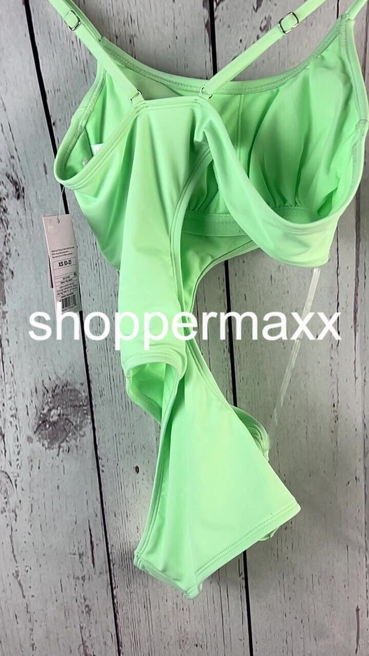 Women's One Shoulder Cut Out One Piece Swimsuit - Wild Fable, Light Green, XS