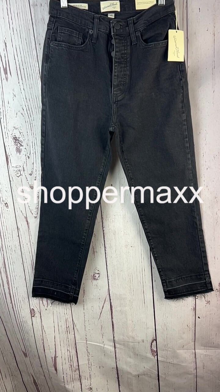 Women's High-Rise 90's Slim Jeans - Universal Thread, Black, SIze- 4 Short