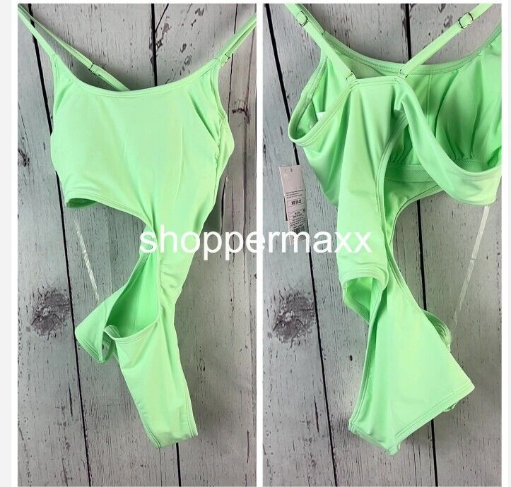 Women's One Shoulder Cut Out One Piece Swimsuit - Wild Fable, Light Green, XS