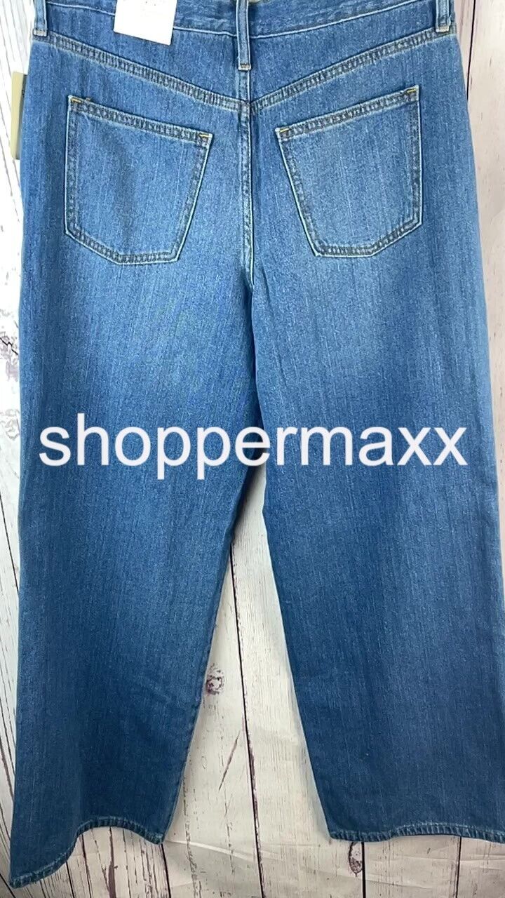 Women's High-Rise Wide Leg Jeans - Universal Thread, Medium Wash, Size- 10